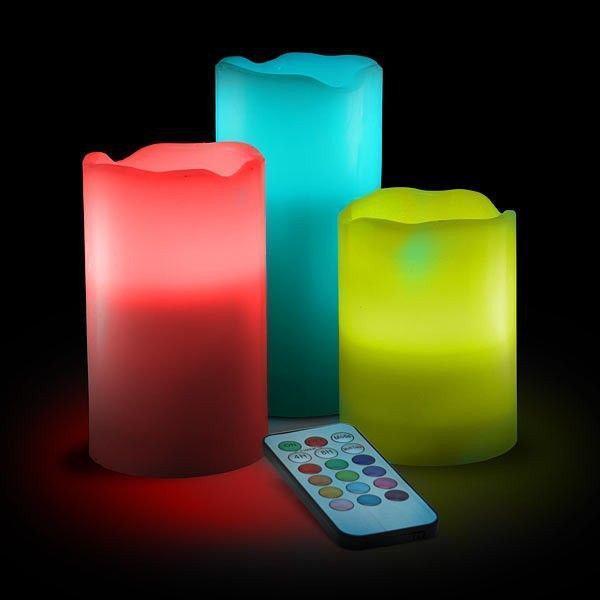 Ночник с 3 свечами Luma Candles Color Changing (30)