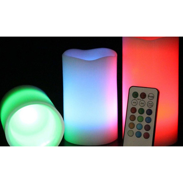 Ночник с 3 свечами Luma Candles Color Changing (30)