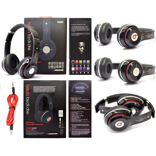 Наушники беспроводные Monster HD S460 Bluetooth (MP3, FM, Aux, Mic) Cиние