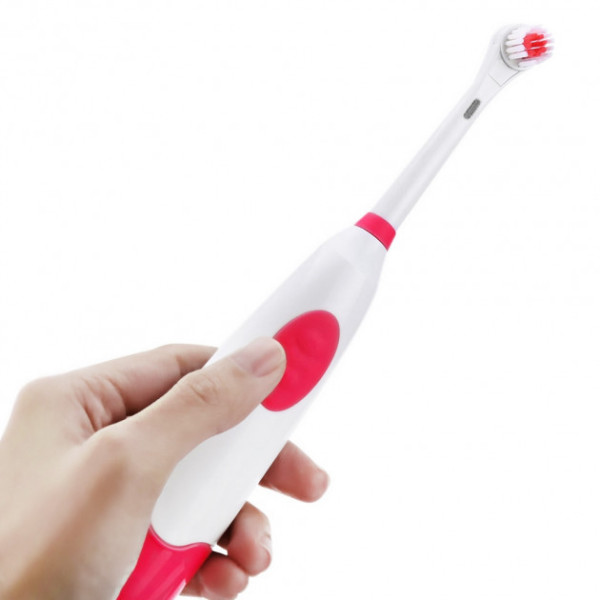 Электрическая зубная щетка с насадками Electric ToothBrush на батарейках
