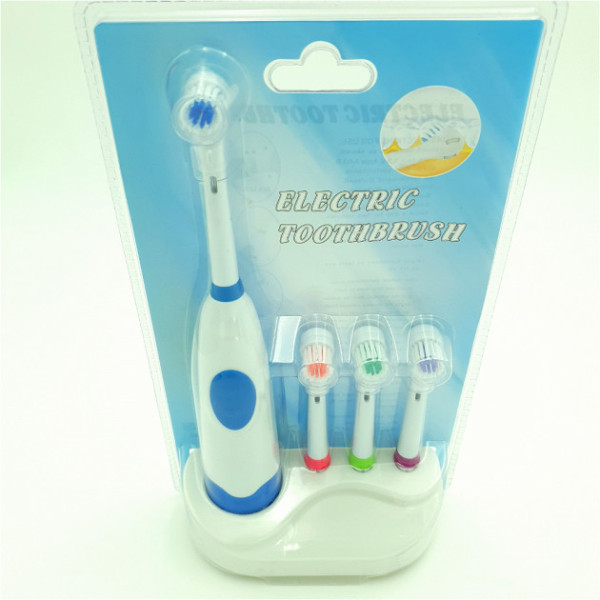Электрическая зубная щетка с насадками Electric ToothBrush на батарейках