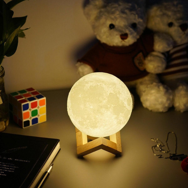 Настольный 3D светильник – ночник Луна ∙ Magic 3D Moon Lamp