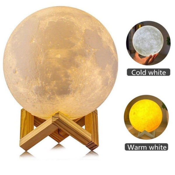Настольный 3D светильник – ночник Луна ∙ Magic 3D Moon Lamp