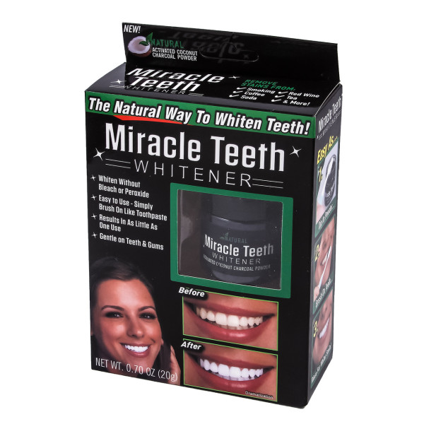 Отбеливатель зубов Miracle Teeth Whitener, черная зубная паста