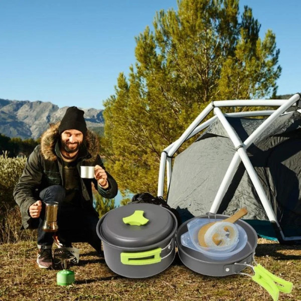 Набір посуду MalloMe Camping Cookware Mess Kit Gear для кемпінгу