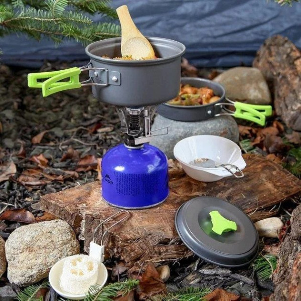 Набір посуду MalloMe Camping Cookware Mess Kit Gear для кемпінгу