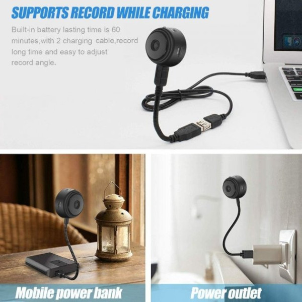 Беспроводная IР камера A9 с Wifi и датчиком движения FullHd ночное видение, аккумуляторная USB камера A-9