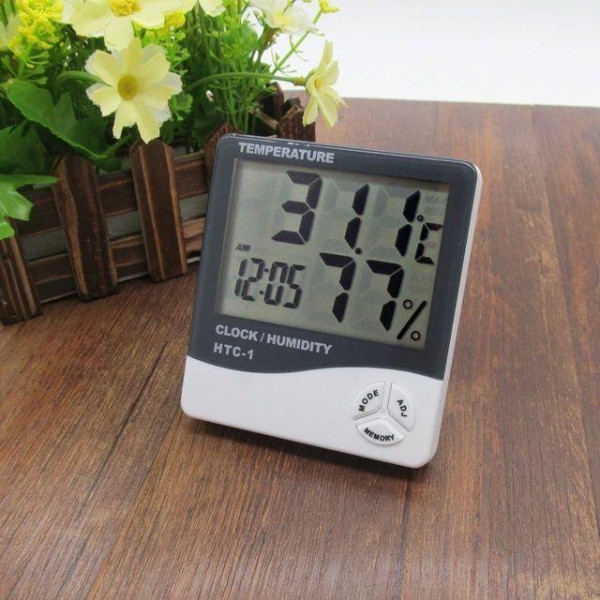 Термометр годинник гигрометр LCD 3 в 1 HTC-1