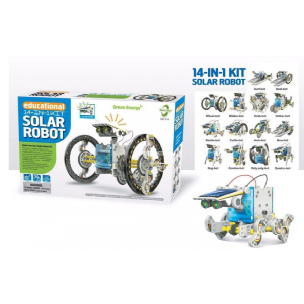 Конструктор робота на сонячних батареях Solar Robot 14 в 1