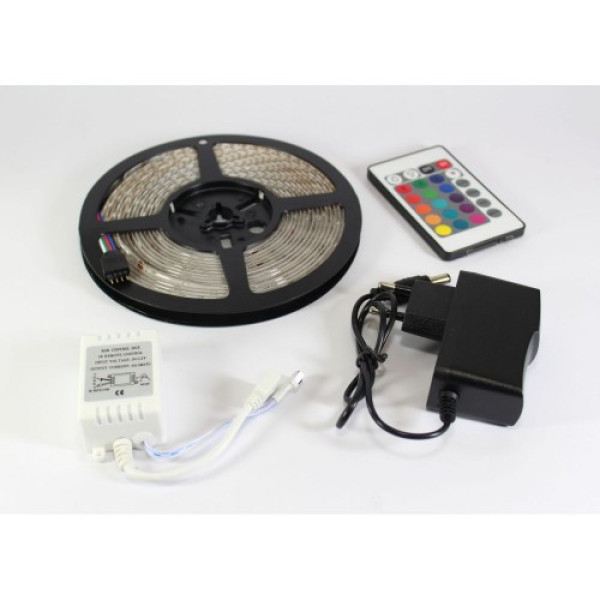 Комплект светодиодная лента влагозащищенная с Контроллером 3528 SMD RGB 5м