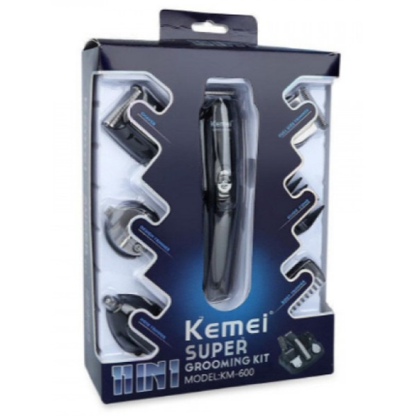 Профессиональная машинка для стрижки Kemei KM 600 11 в 1 - Беспроводная машинка, триммер для волос, бритва