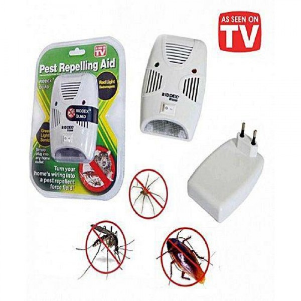 Электромагнитный отпугиватель тараканов, мышей, мух Riddex Quad Pest Repelling Aid