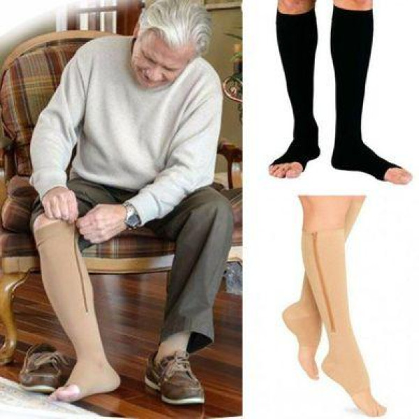 Лечебные компрессионные гольфы от варикоза Zip Sox (Зип Сокс) на молнии