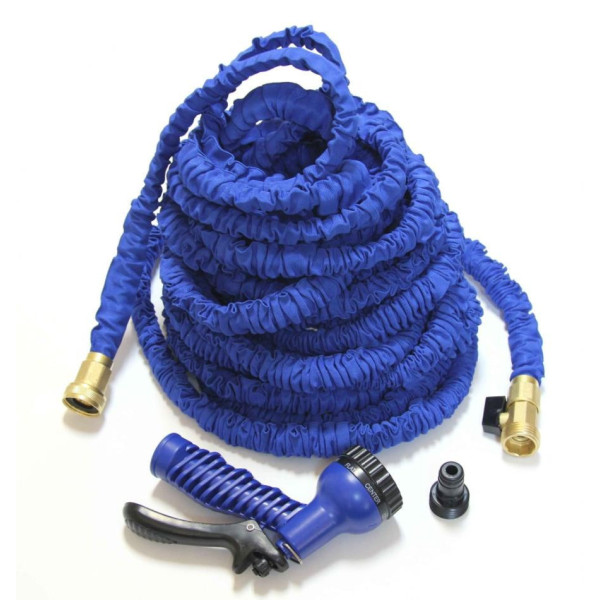 Шланг садовый поливочный X-hose 75 метров,  Шланг с Водораспылителем,  Синий! Best