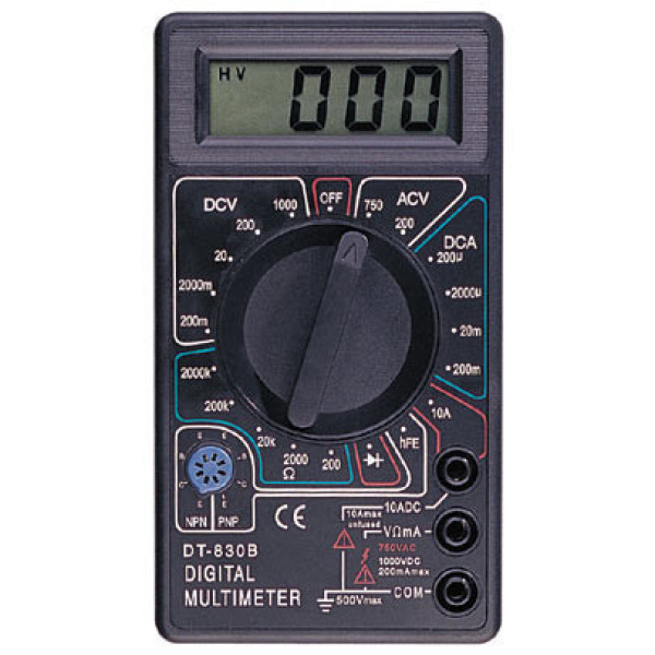 Мультиметр тестер с защитой от перегрузок DT 830B