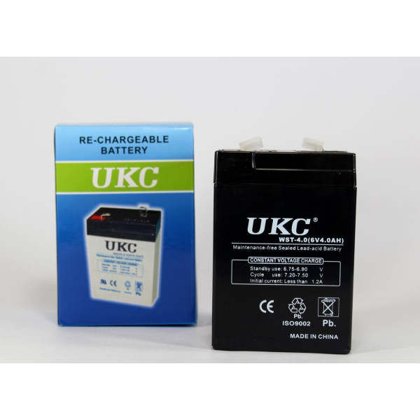 Герметичний кислотно-свинцевий акумулятор BATTERY RB 640 6V 4A UKC