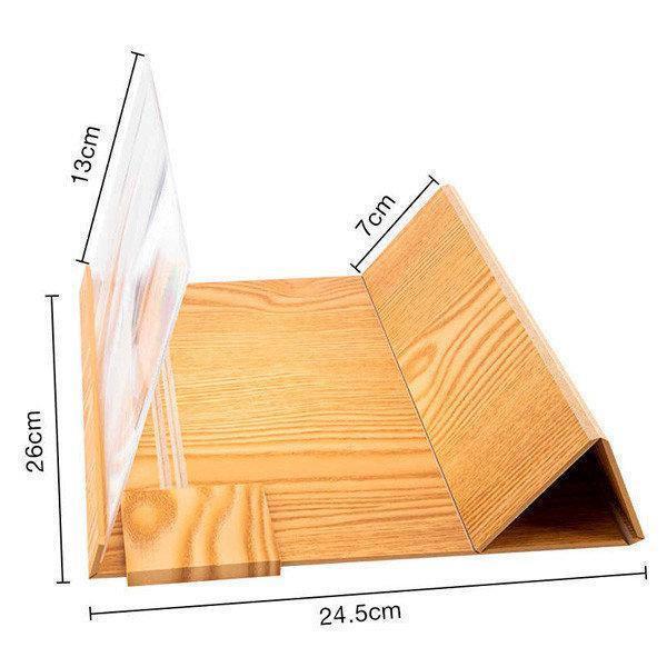 3D увеличитель экрана телефона Enlarged Screen Magnifier (Светлое дерево)