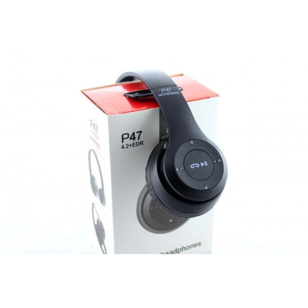 Наушники MDR P47+BT / Наушники беспроводные bluetooth microSD Mp3 с плеером