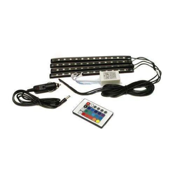 Універсальне автомобільне RGB led підсвічування LED AMBIENT HR-01678 з мікрофоном