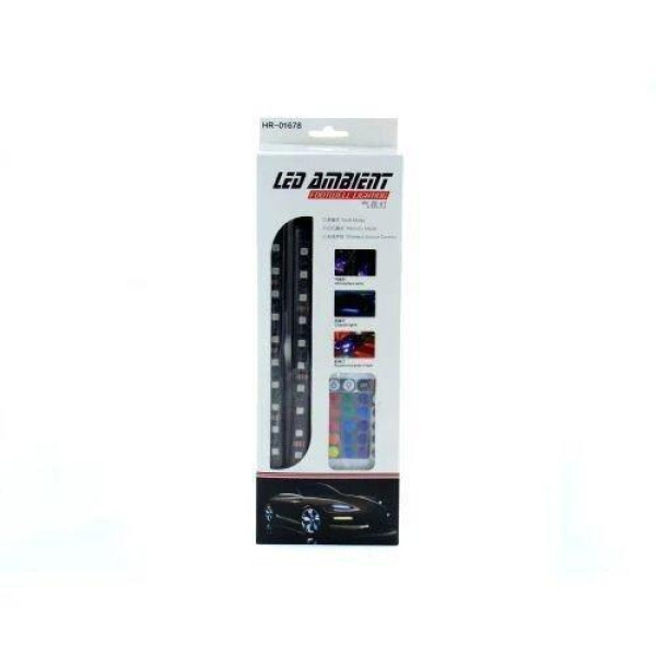 Універсальне автомобільне RGB led підсвічування LED AMBIENT HR-01678 з мікрофоном