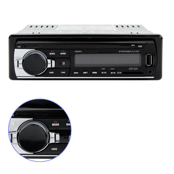 Потужна магнітола JSD-520 з Bluetooth, USB, FM