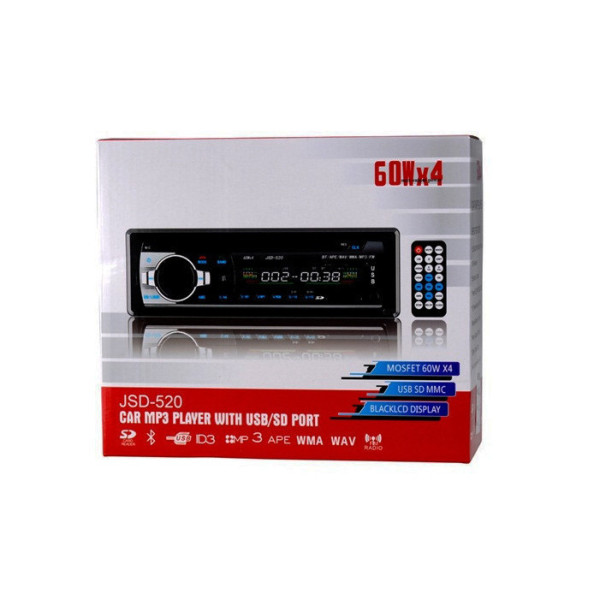 Потужна магнітола JSD-520 з Bluetooth, USB, FM