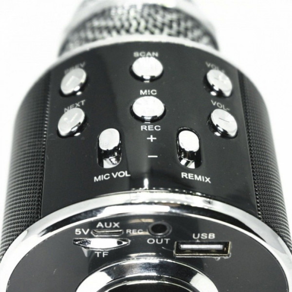 Мікрофон караоке ws 858 Black (Чорний)
