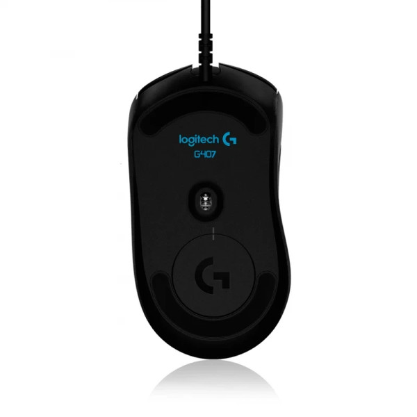 Проводная игровая мышь G407 Silent Plus с LED-подсветкой и DPI до 12000 черная