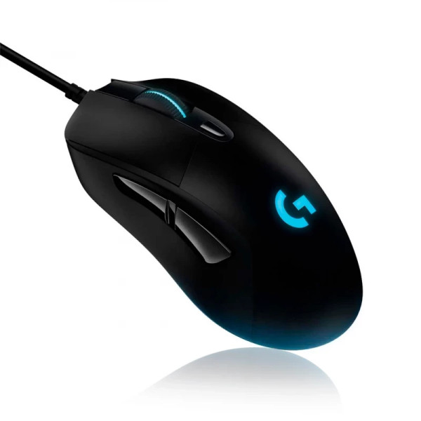 Проводная игровая мышь G407 Silent Plus с LED-подсветкой и DPI до 12000 черная