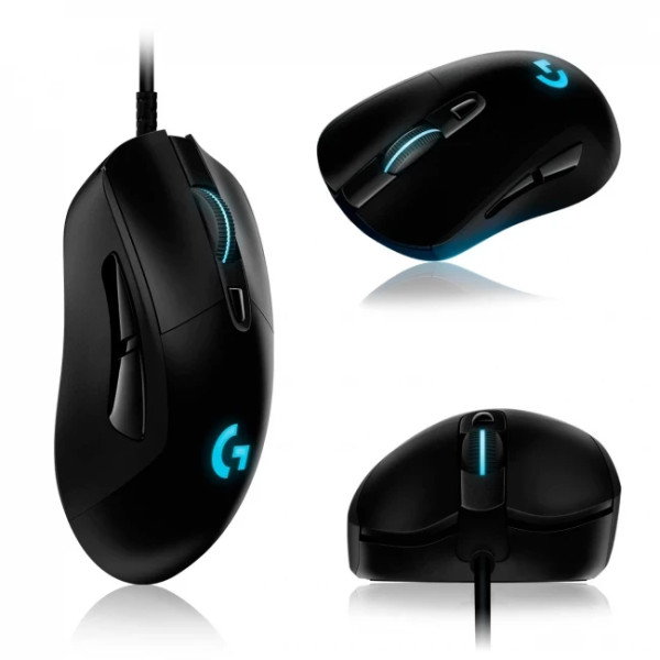 Проводная игровая мышь G407 Silent Plus с LED-подсветкой и DPI до 12000 черная