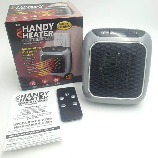 Портативный керамический обогреватель Handy Heater TURBO 800 Вт