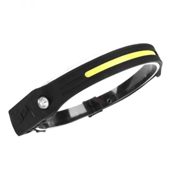 Налобный фонарь BL G28 XPE+COB с сенсором движения, аккумуляторный, USB зарядка