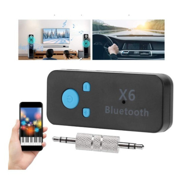 Трансмиттер Bluetooth приемник аудио ресивер BT-X6 черный