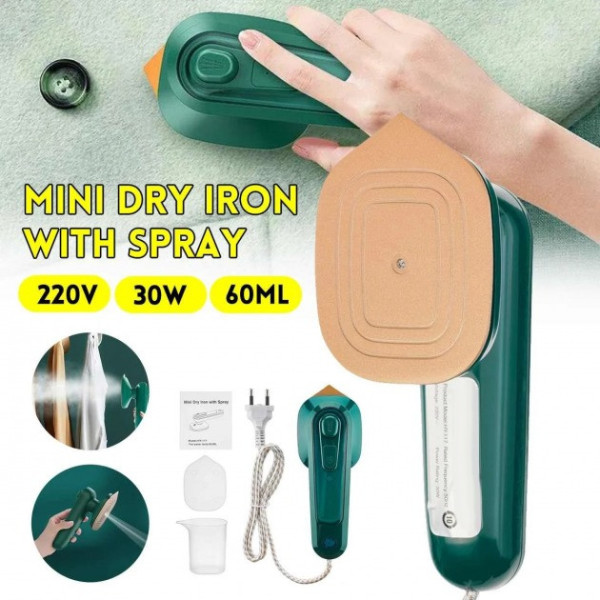 Паровой вертикальный мини утюг-отпариватель Portable electric iron 2в1 для сухой и влажной глажки