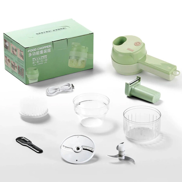 Портативная овощерезка измельчитель 4в1 Food Chopper для фруктов и овощей
