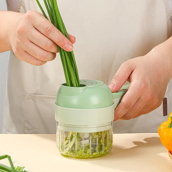 Портативная овощерезка измельчитель 4в1 Food Chopper для фруктов и овощей