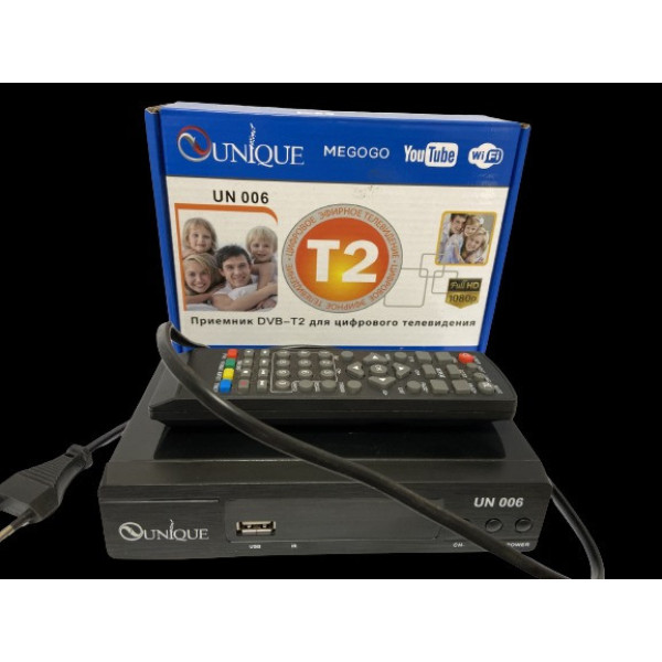 Цифровой тюнер для ТЫ DVB-T2 UNIQUE / ТВ ресивер, приставка Т2 С IPTV U006