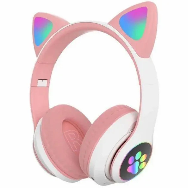 Детские беспроводные Bluetooth наушники с подсветкой CAT VZV-23M