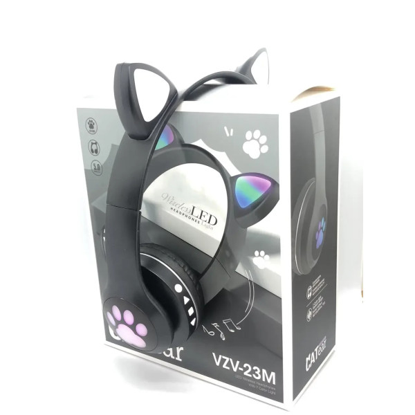 Детские беспроводные Bluetooth наушники с подсветкой CAT VZV-23M