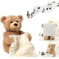 М'яка дитяча іграшка Peekaboo Bear плюшевий ведмедик 33 см