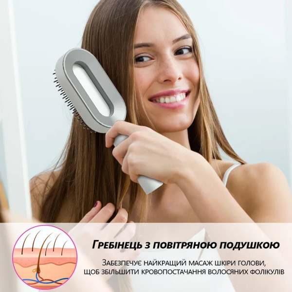 Антистатическая самоочищающаяся расческа с массирующим эффектом Onuliss O-1930