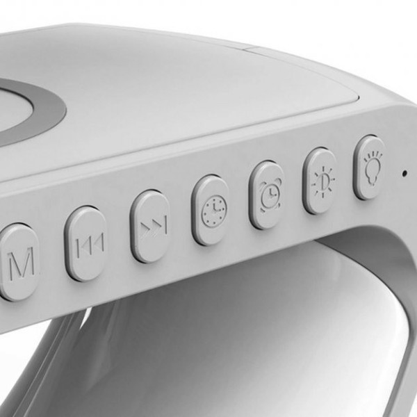 Многофункциональная лампа ночник Smart Light Sound Machine 5 в 1 с беспроводной зарядкой 15W и колонка