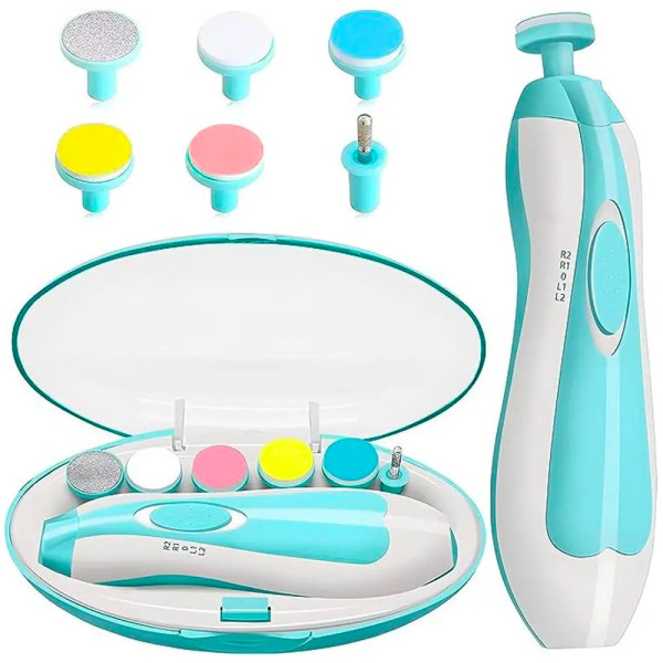 Акумуляторна дитяча пилка тример для нігтів і 6 насадок NAIL TRIMMER XL-667