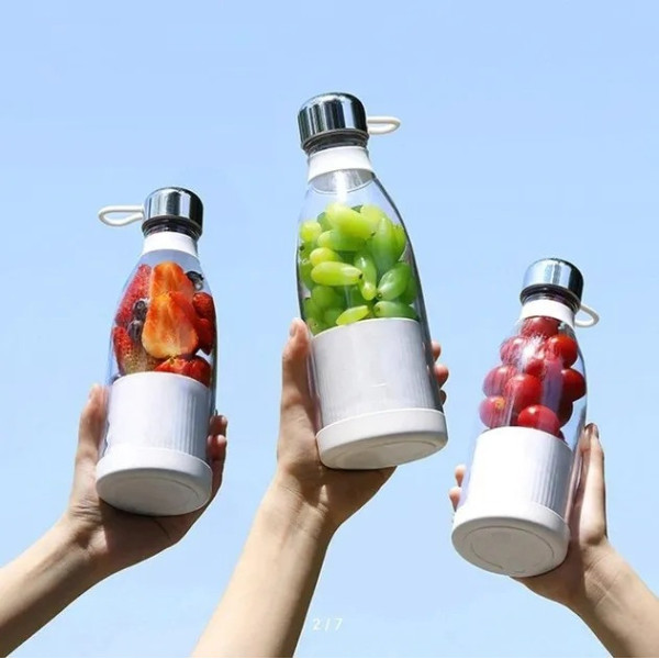 Портативный блендер-бутылка Mini Juicer для смузи на аккумуляторе 350 мл