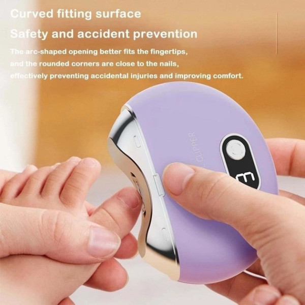 Аккумуляторный триммер для стрижки ногтей Nail-Clipper R6Y8 с дисплеем, прибор для стрижки ногтей детям