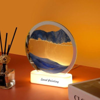 Настольная LED лампа RGB ночник 3D Sandscape светодиодные песочные часы