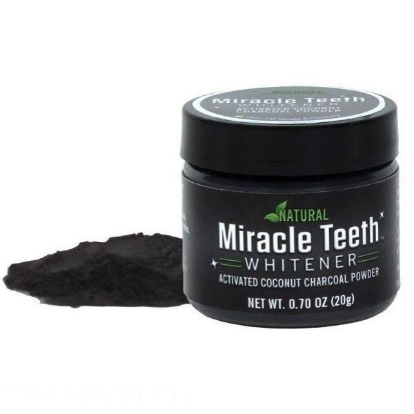Отбеливатель зубов Miracle Teeth Whitener, черная зубная паста