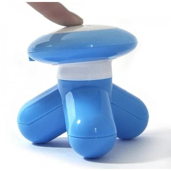 Мультифункциональный ручной мини-массажер вибромассаж Mimo USB, синий