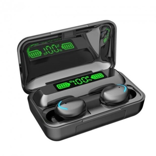 Сенсорные беспроводные наушники с Bluetooth и зарядным кейсом TWS BTH-F9-5 Black