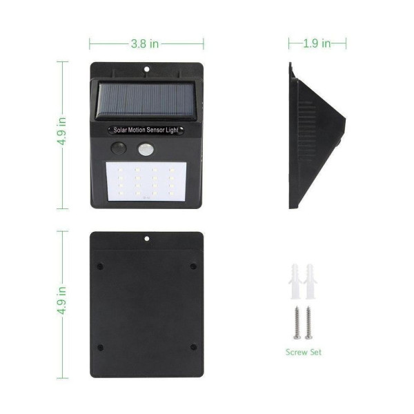 Уличный фонарь с датчиком движения на солнечных батареях BL-609 20SMD